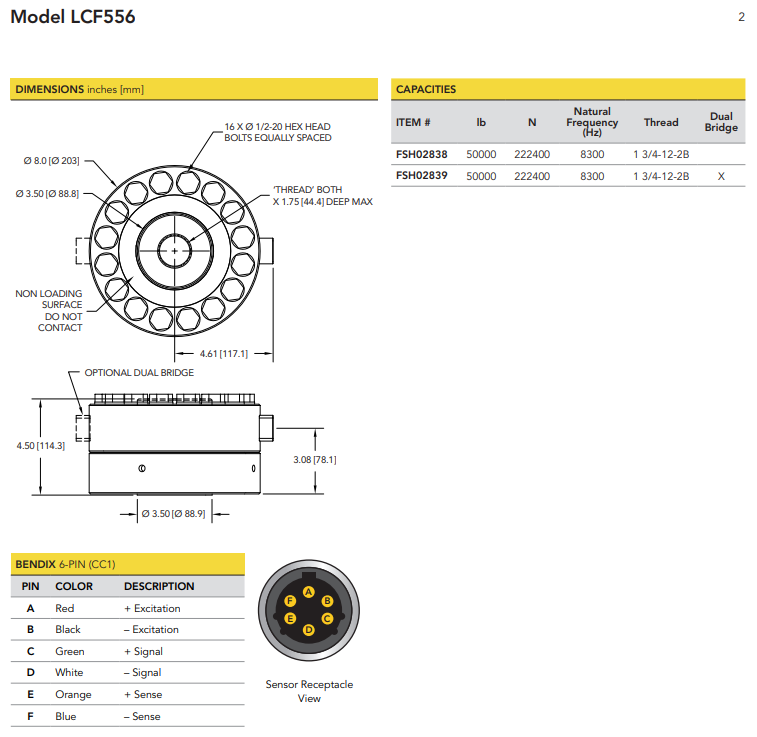 LCF556-50klb稱重傳感器