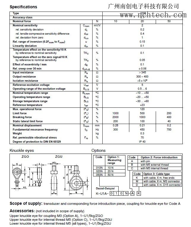 德國(guó)hbm U1A/力傳感器